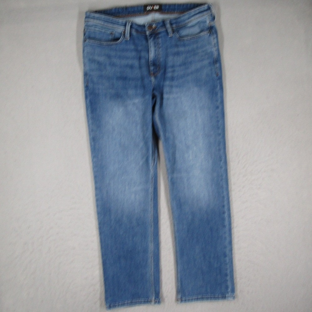 DU/ER Performance Denim Straight Fit Jeans Mens 34x30 Medium Wash MFGT4603